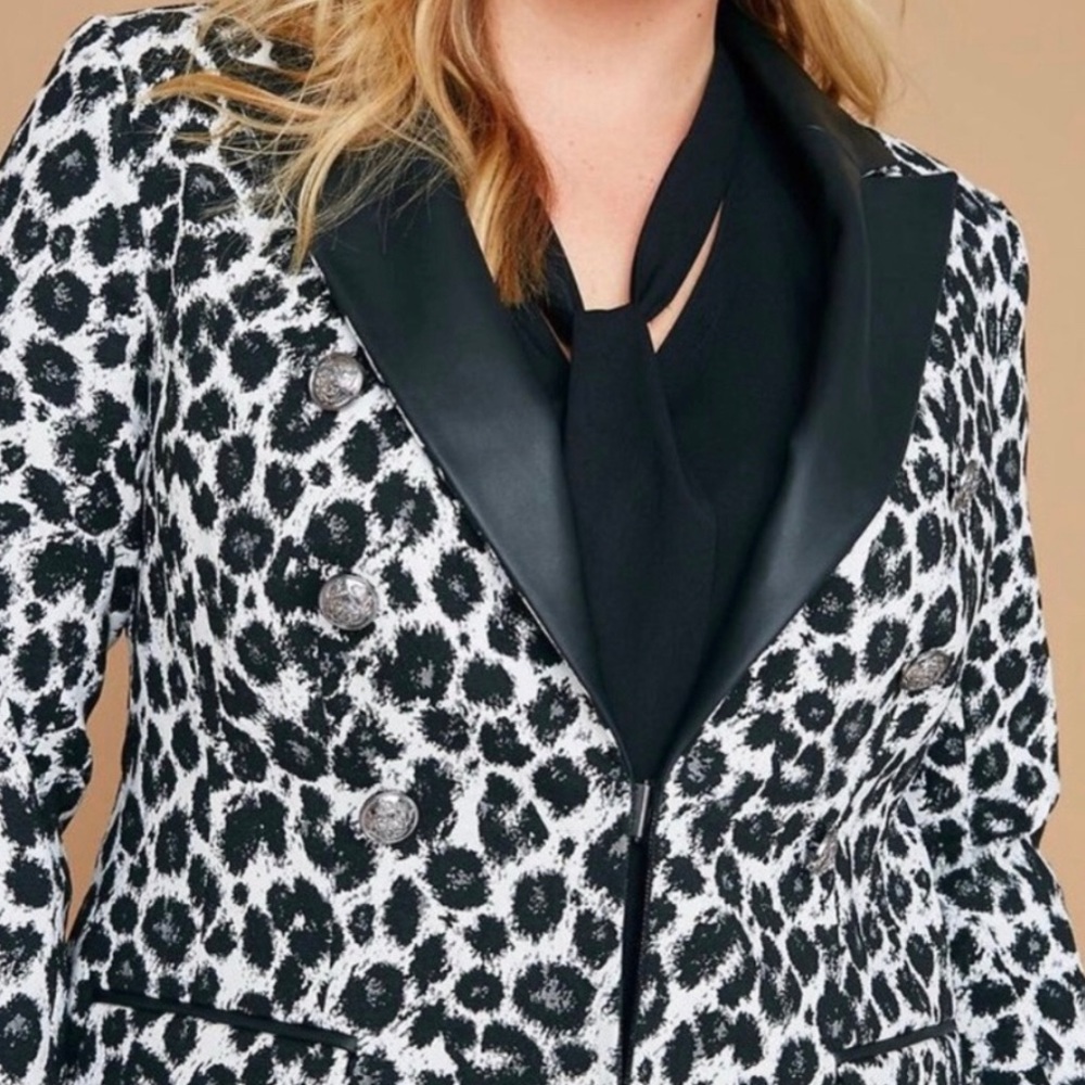 Lane Bryant black leopard Blazer